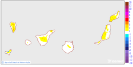 Maximum temperatures variation regarding the day before