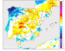 Variacin das temperaturas mnimas respecto ao da anterior