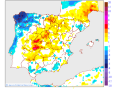 Variacin das temperaturas mnimas respecto ao da anterior