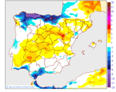 Variacin das temperaturas mximas respecto ao da anterior
