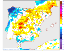 Minimum temperatures variation regarding the day before