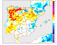 Variacin de las temperaturas mnimas respecto al da anterior