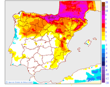 Variacin de las temperaturas mximas respecto al da anterior