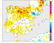 Variacin das temperaturas mnimas respecto ao da anterior