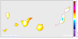 Variacin das temperaturas mximas respecto ao da anterior