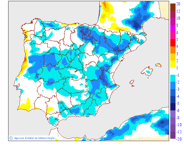 Variacin de las temperaturas mximas respecto al da anterior