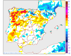 Variacin das temperaturas mnimas respecto ao da anterior