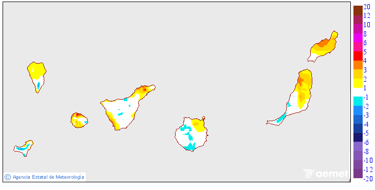 Variation des tempratures maximales par rapport au jour prcdent