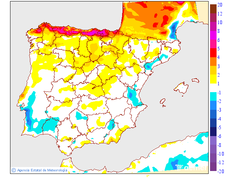 Variation des tempratures maximales par rapport au jour prcdent