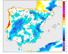 Maximum temperatures variation regarding the day before