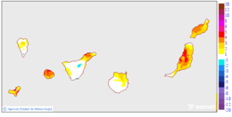 Variacin das temperaturas mnimas respecto ao da anterior