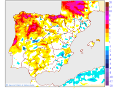 Variaci de les temperatures mnimes respecte al dia anterior