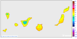 Minimum temperatures for tomorrow in the Canary Islands
