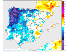 Variacin das temperaturas mnimas respecto ao da anterior