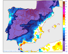 Maximum temperatures variation regarding the day before