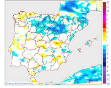 Variacin das temperaturas mnimas respecto ao da anterior