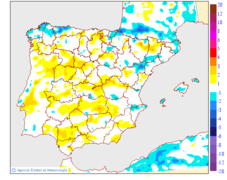 Variaci de les temperatures mnimes respecte al dia anterior