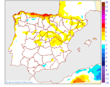 Variation des tempratures maximales par rapport au jour prcdent