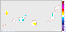 Variaci de les temperatures mximes respecte al dia anterior