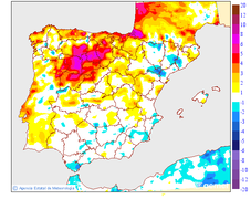 Variaci de les temperatures mnimes respecte al dia anterior