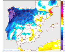 Variaci de les temperatures mximes respecte al dia anterior