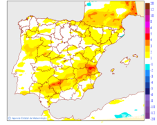 Variaci de les temperatures mximes respecte al dia anterior