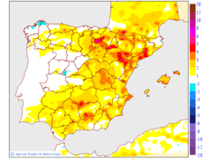 Variacin de las temperaturas mnimas respecto al da anterior