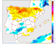 Variaci de les temperatures mximes respecte al dia anterior