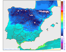 Minimum temperatures for tomorrow in the Peninsula and Balearic Islands