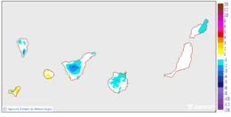 Variacin de las temperaturas mnimas respecto al da anterior