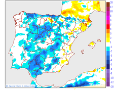 Variation des tempratures minimales par rapport au jour prcdent