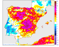 Variaci de les temperatures mnimes respecte al dia anterior