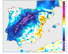 Variation des tempratures minimales par rapport au jour prcdent