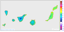 Minimum temperatures for tomorrow in the Canary Islands