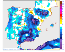 Maximum temperatures variation regarding the day before