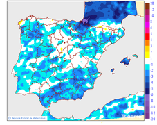 Variacin das temperaturas mnimas respecto ao da anterior