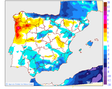 Variacin das temperaturas mximas respecto ao da anterior