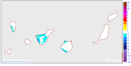 Variacin de las temperaturas mnimas respecto al da anterior