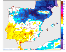 Variaci de les temperatures mximes respecte al dia anterior