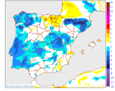 Variacin de las temperaturas mximas respecto al da anterior