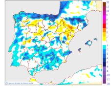 Variacin das temperaturas mnimas respecto ao da anterior