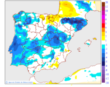 Variacin de las temperaturas mximas respecto al da anterior