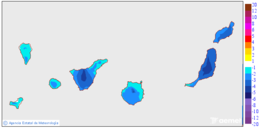Maximum temperatures variation regarding the day before