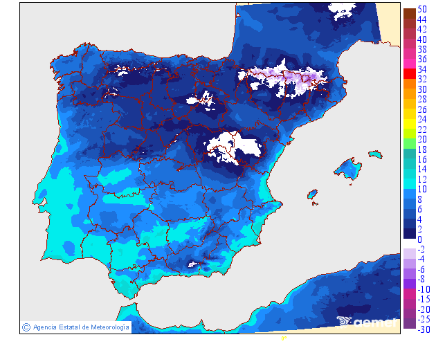 Minimum temperatures