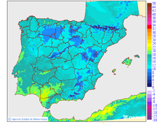 Maximum temperatures for tomorrow in the Peninsula and Balearic Islands
