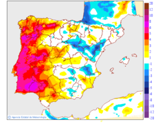 Variaci de les temperatures mximes respecte al dia anterior
