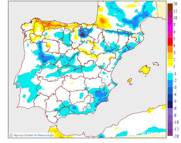 Variaci de les temperatures mximes respecte al dia anterior