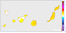 Variaci de les temperatures mnimes respecte al dia anterior