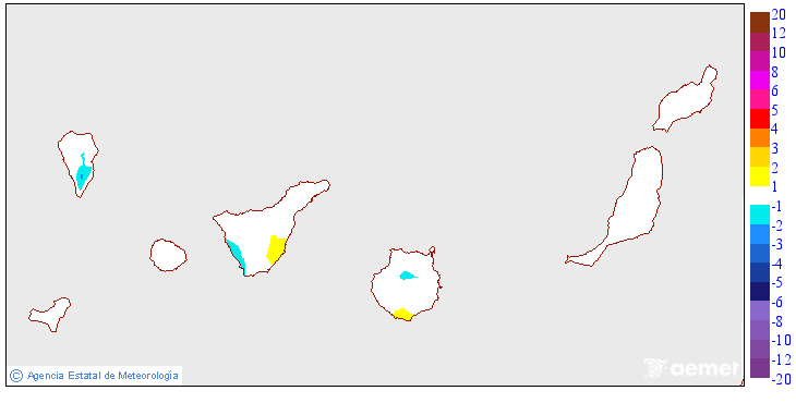 Variaci de les temperatures mximes respecte al dia anterior