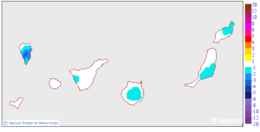 Variaci� de les temperatures m�nimes respecte al dia anterior